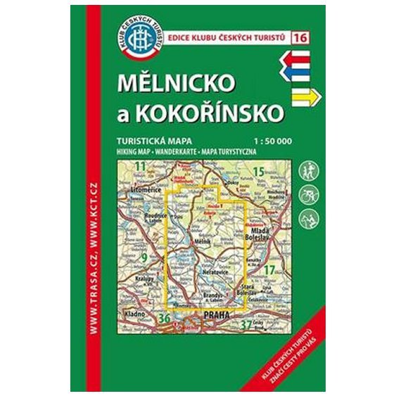 KČT 16 Mělnicko a Kokořínsko 1:50 000 Turistická mapa