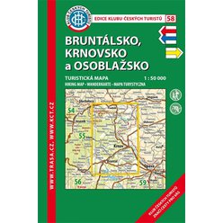 KČT 58 Bruntálsko, Krnovsko a Osoblažsko 1:50T. Turistická mapa.