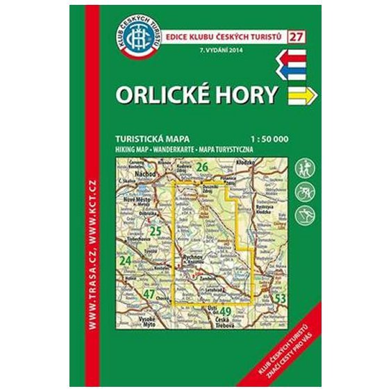KČT 27 Orlické hory 1:50 000. Turistická mapa