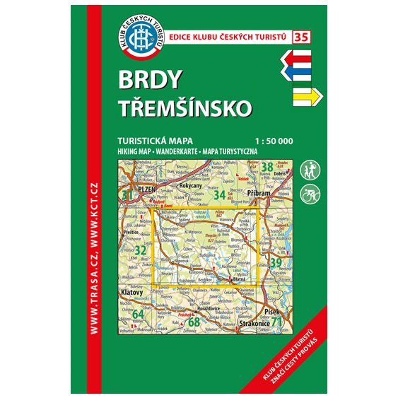 KČT 35 Brdy, Třemšinsko 1:50 000. Turistická mapa.