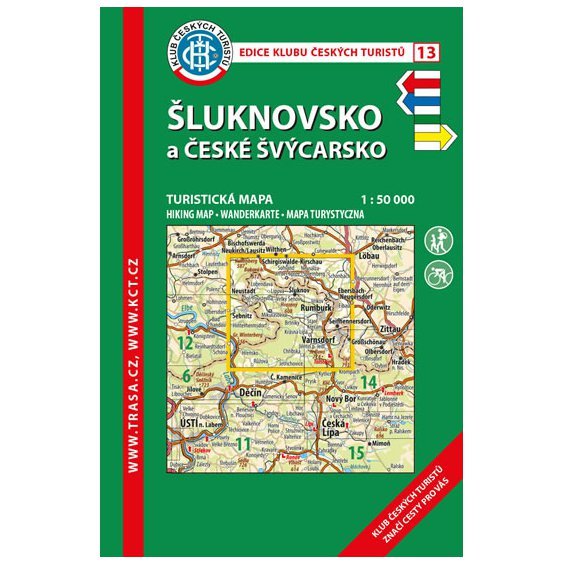 KČT 13 Šluknovsko a České Švýcarsko 1:50 000. Turistická mapa.