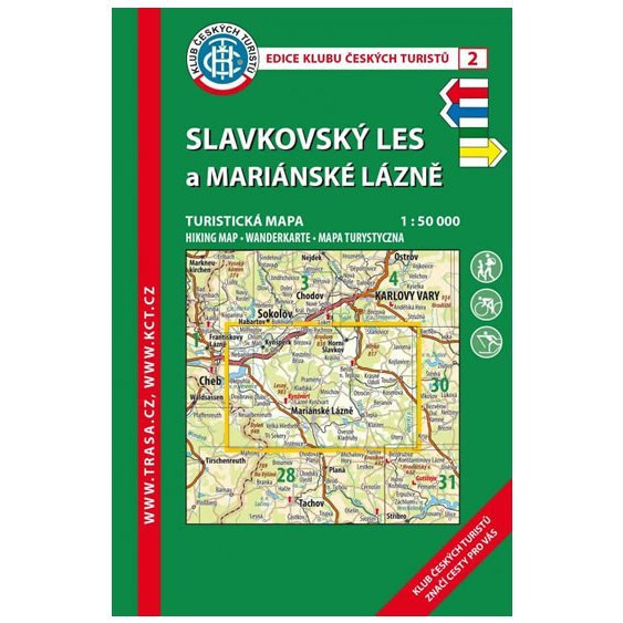 KČT 2 Slavkovský les a Mariánské Lázně 1:50 000. Turistická mapa.
