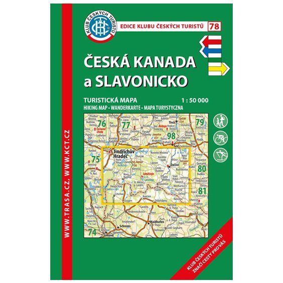 KČT 78 Česká Kanada a Slavonicko 1:50 000. Turistická mapa.