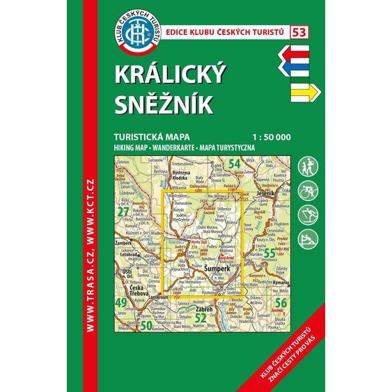 KČT 53 Králický Sněžník 1:50 000. Turistická mapa.