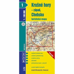 1:100T ( 1)-Krušné hory-západ,Chebsko  - Turistická mapa.