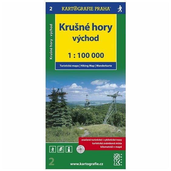 1:100T ( 2)-Krušné hory - VÝCHOD. Turistická mapa.