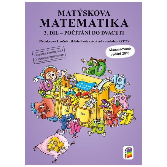 Kniha Matýskova matematika, 3. díl - počítání do 20 bez přechodu přes 10 - a
